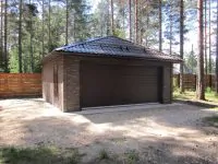 гараж металлочерепица